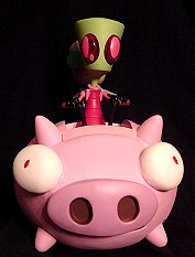 Invader Zim piloting the flying pig action figures Invader Zim piloting the flying pig action figures