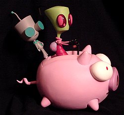 Invader Zim and Gir on the flying pig action figures Invader Zim and Gir on the flying pig action figures