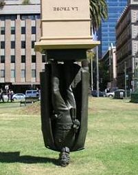 Upside down statue Upside down statue