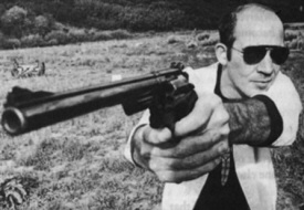 Hunter S. Thompson and gun Hunter S. Thompson and gun
