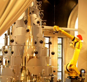Robots Decorate the Neiman Marcus Xmas Trees