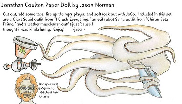 Jonathan Coulton Paper Doll by Jason Norman Jonathan Coulton Paper Doll by Jason Norman