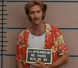 Nicolas Cage in lineup from Raising Arizona Nicolas Cage in lineup from Raising Arizona