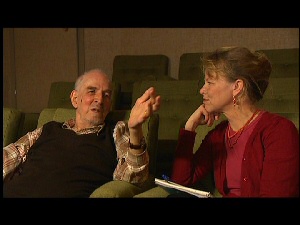 Writer/Director Ingmar Bergman with journalist Marie Nyreröd