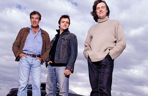 Top Gear UK hosts Jeremy Clarkson, Richard Hammond and James May. Top Gear UK hosts Jeremy Clarkson, Richard Hammond and James May.