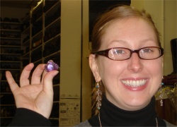 Elizabeth with chocolate