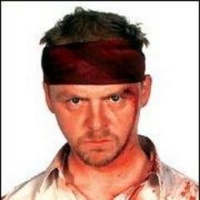 Simon Pegg, displeased