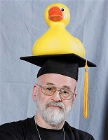 Terry Pratchett and friend