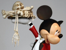 Mickey Mouse serving up a skeleton Mickey Mouse serving up a skeleton
