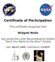 Send your name to the moon Send your name to the moon