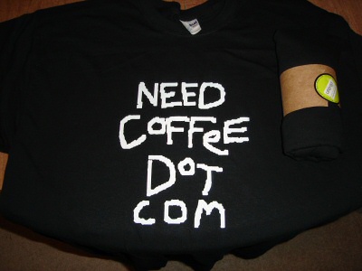 Needcoffee.com Black Shirt from Cafepress Needcoffee.com Black Shirt from Cafepress