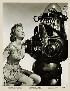 The robot from Forbidden Planet and friend The robot from Forbidden Planet and friend