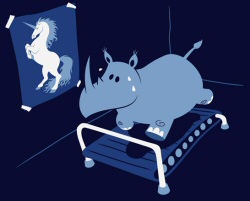 Runnin Rhino from Threadless