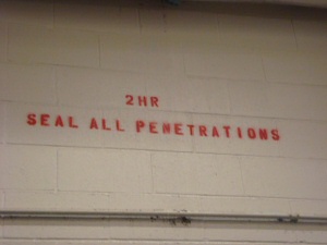 Seal All Penetrations Seal All Penetrations