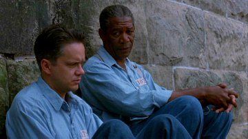 Tim Robbins and Morgan Freeman from The Shawshank Redemption Tim Robbins and Morgan Freeman from The Shawshank Redemption