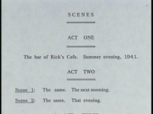 A page from the original play, Everybody Comes to Rick's