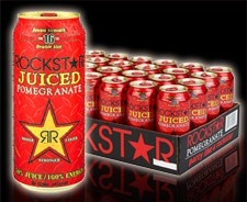 Rockstar Juiced Pomegranate, laced with evil sucralose Rockstar Juiced Pomegranate, laced with evil sucralose