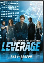 Leverage: The First Season DVD cover art Leverage: The First Season DVD cover art