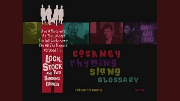 Lock Stock and Two Smoking Barrels DVD slang glossary Lock Stock and Two Smoking Barrels DVD slang glossary