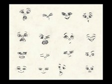 Facial expressions sheet for Boo from Monsters Inc. Facial expressions sheet for Boo from Monsters Inc.