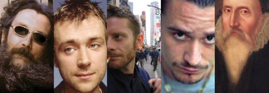 Alan Moore, Damon Albarn, Jamie Hewlett, Mike Patton and John Dee