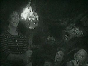 Flaming skull puppet show! from Doctor Who: An Unearthly Child Flaming skull puppet show! from Doctor Who: An Unearthly Child