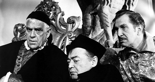 Boris Karloff, Peter Lorre and Vincent Price from The Raven Boris Karloff, Peter Lorre and Vincent Price from The Raven