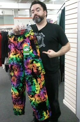 Crazed rainbow velour pants Crazed rainbow velour pants
