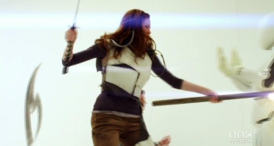 Amy and Rory fight robots in the Doctor Who fall trailer Amy and Rory fight robots in the Doctor Who fall trailer