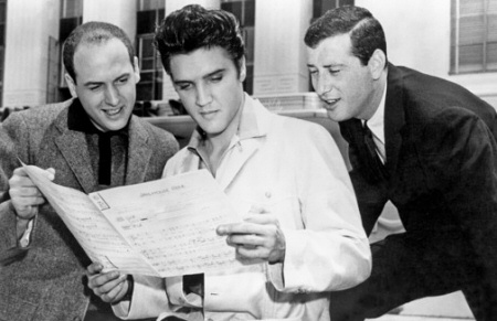 Mike Stoller, Elvis Presley and Jerry Leiber Mike Stoller, Elvis Presley and Jerry Leiber