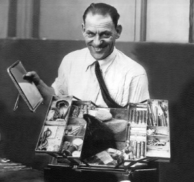 Lon Chaney with makeup kit Lon Chaney with makeup kit