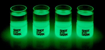 Glow in the dark shot glasses Glow in the dark shot glasses