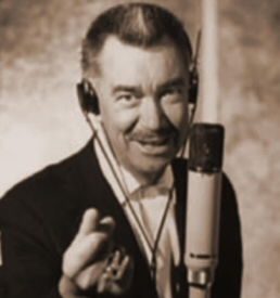 Thurl Ravenscroft with mic Thurl Ravenscroft with mic