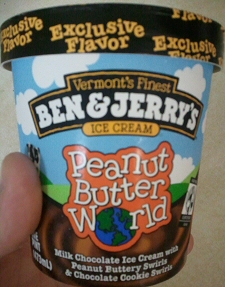 Ben and Jerrys Peanut Butter World Ice Cream Ben and Jerrys Peanut Butter World Ice Cream