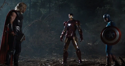 Thor, Iron Man and Captain America from The Avengers Thor, Iron Man and Captain America from The Avengers