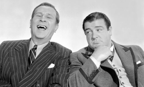 Abbott and Costello, looking snazzy Abbott and Costello, looking snazzy