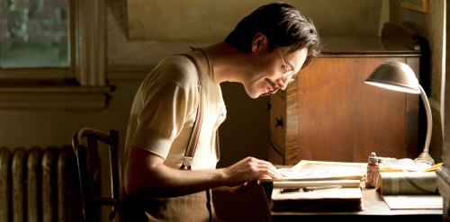 Jack Huston as Richard Harrow with collage book, from Boardwalk Empire Jack Huston as Richard Harrow with collage book, from Boardwalk Empire