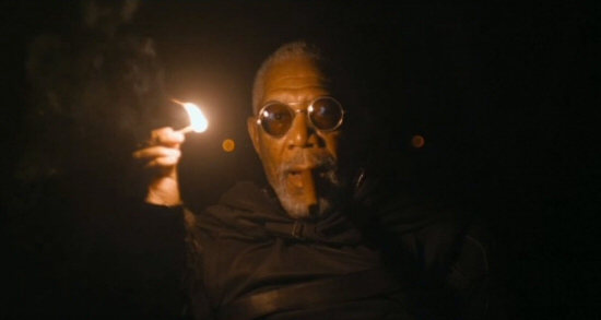 Morgan Freeman as Malcolm Beech from Oblivion Morgan Freeman as Malcolm Beech from Oblivion
