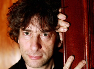 Neil Gaiman in doorway Neil Gaiman in doorway