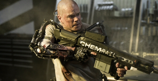 Matt Damon and railgun from Elysium Matt Damon and railgun from Elysium
