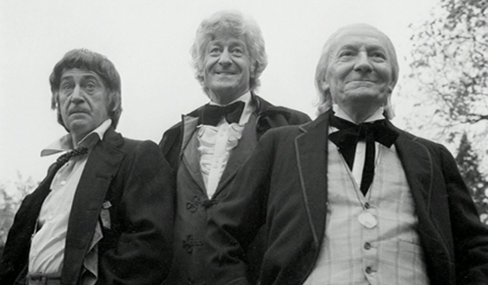 Patrick Troughton, Jon Pertwee and William Hartnell from The Three Doctors Patrick Troughton, Jon Pertwee and William Hartnell from The Three Doctors