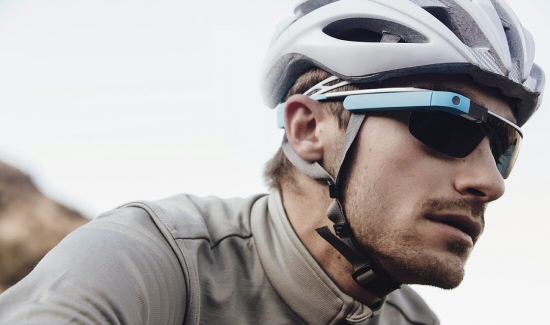 Google Glass Cyclist Google Glass Cyclist