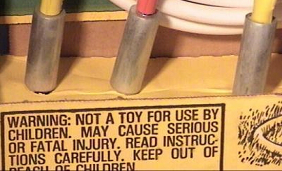 Warning Not a Toy