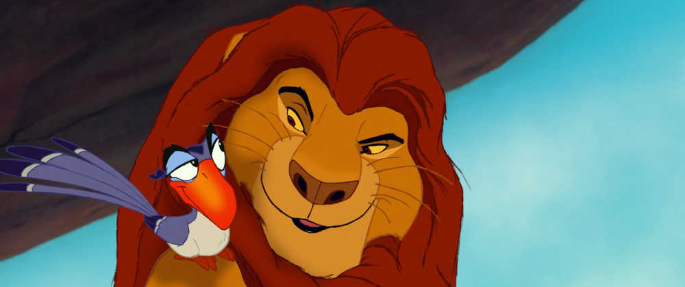 Zazu and Mufasa from The Lion King